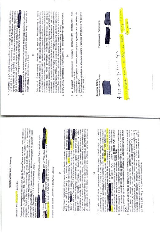 Dokument sprawy - Zadoscuczynienie dla matki po smierci syna
